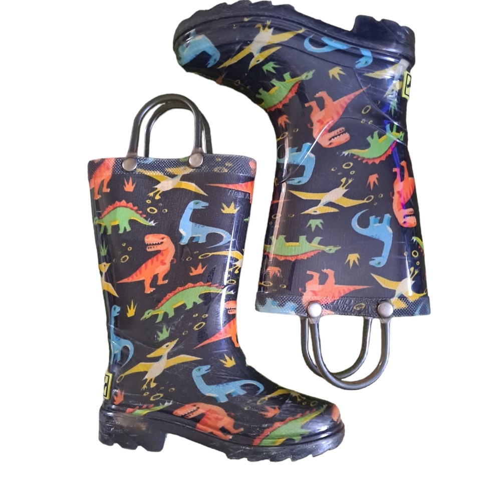 Western Chief light up dinosaur rain boots, 6